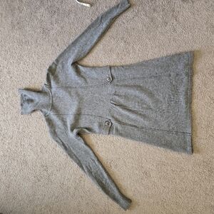 Simply Couture Gray Turtleneck Sweater Dress